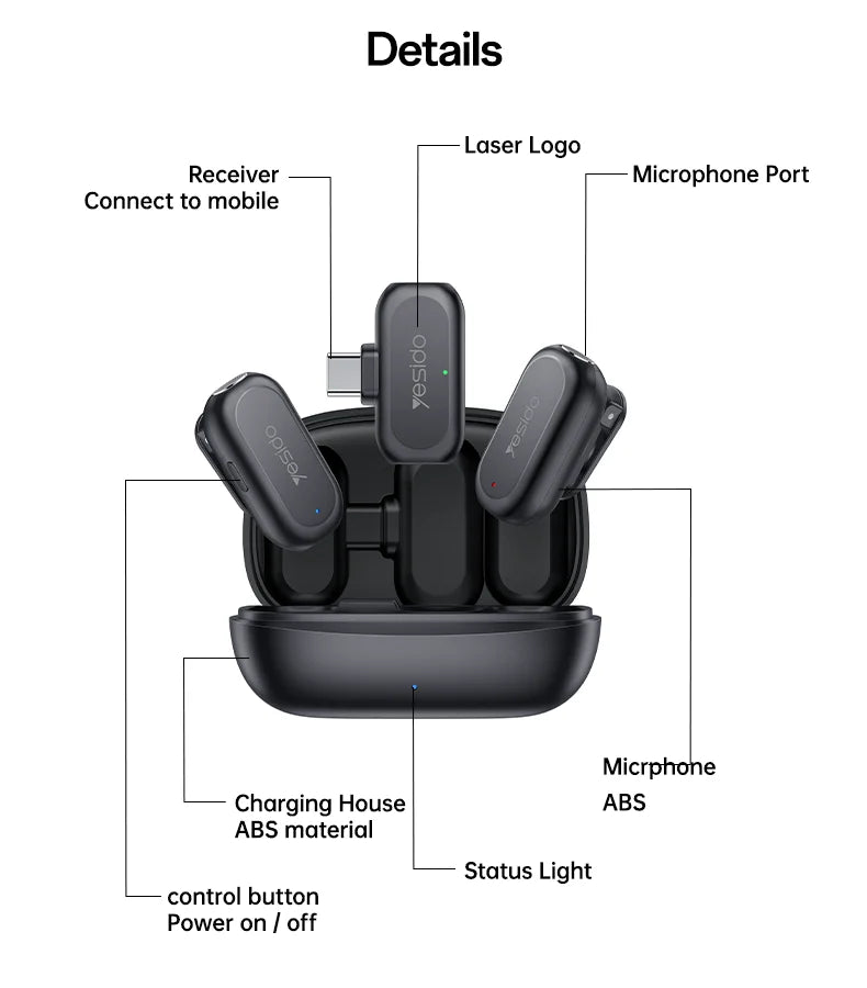 Yesido KR22 Mini Lavalier Mic