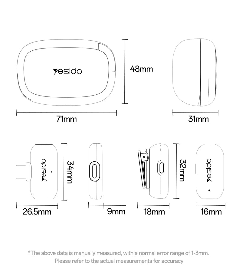 Yesido KR22 Mini Lavalier Mic