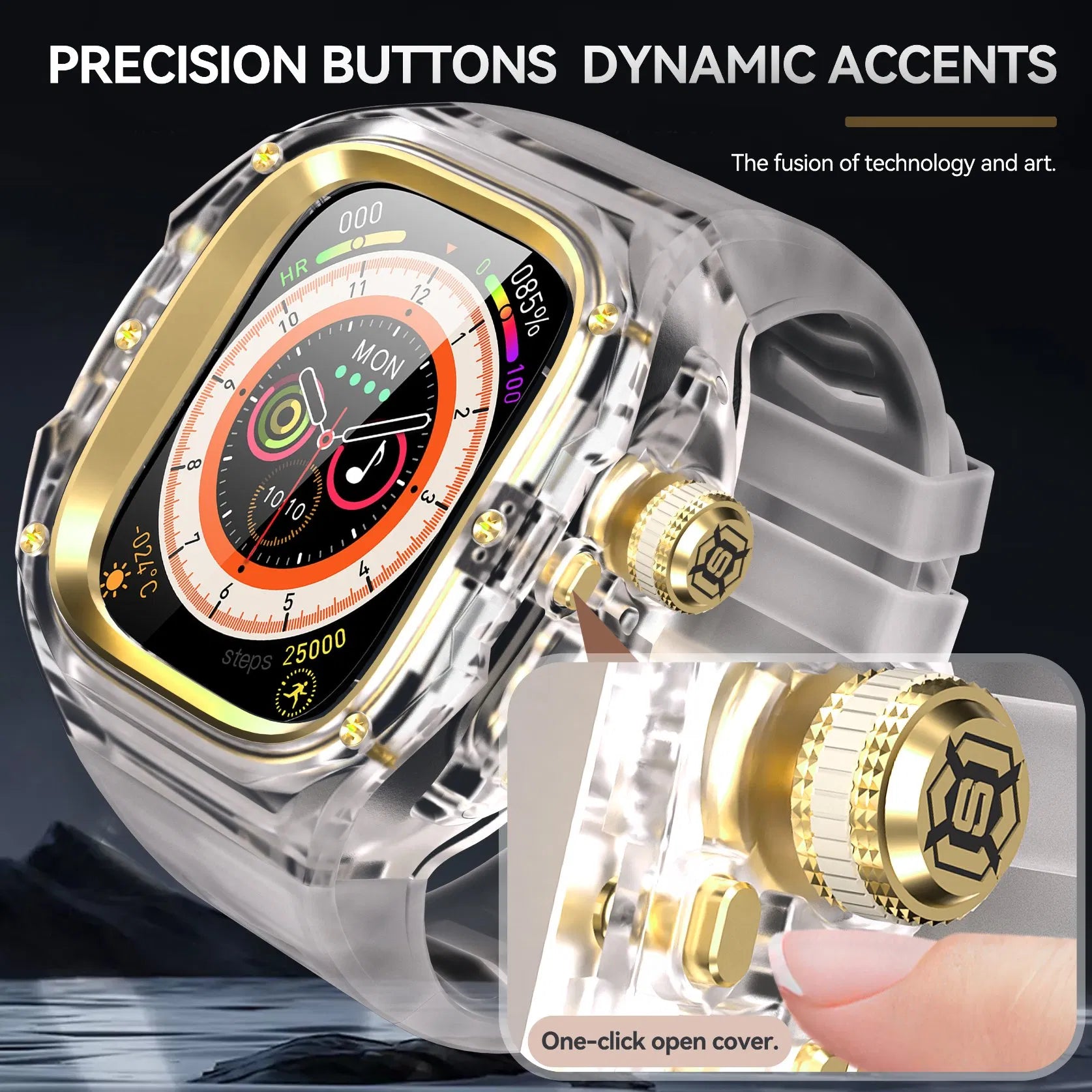 Rugged Case with Band for Apple Watch Ultra 49mm Protective Cover Bumper