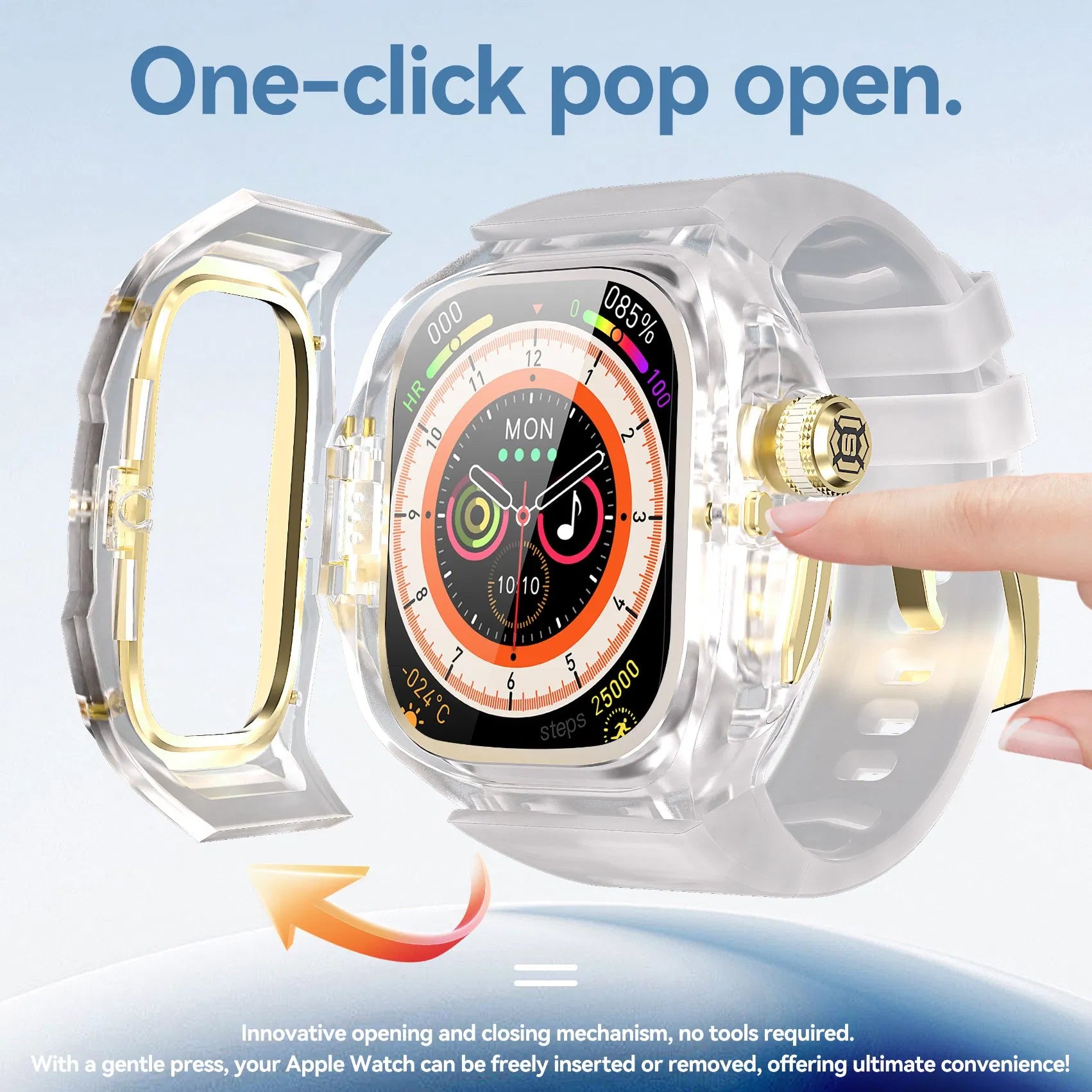 Rugged Case with Band for Apple Watch Ultra 49mm Protective Cover Bumper