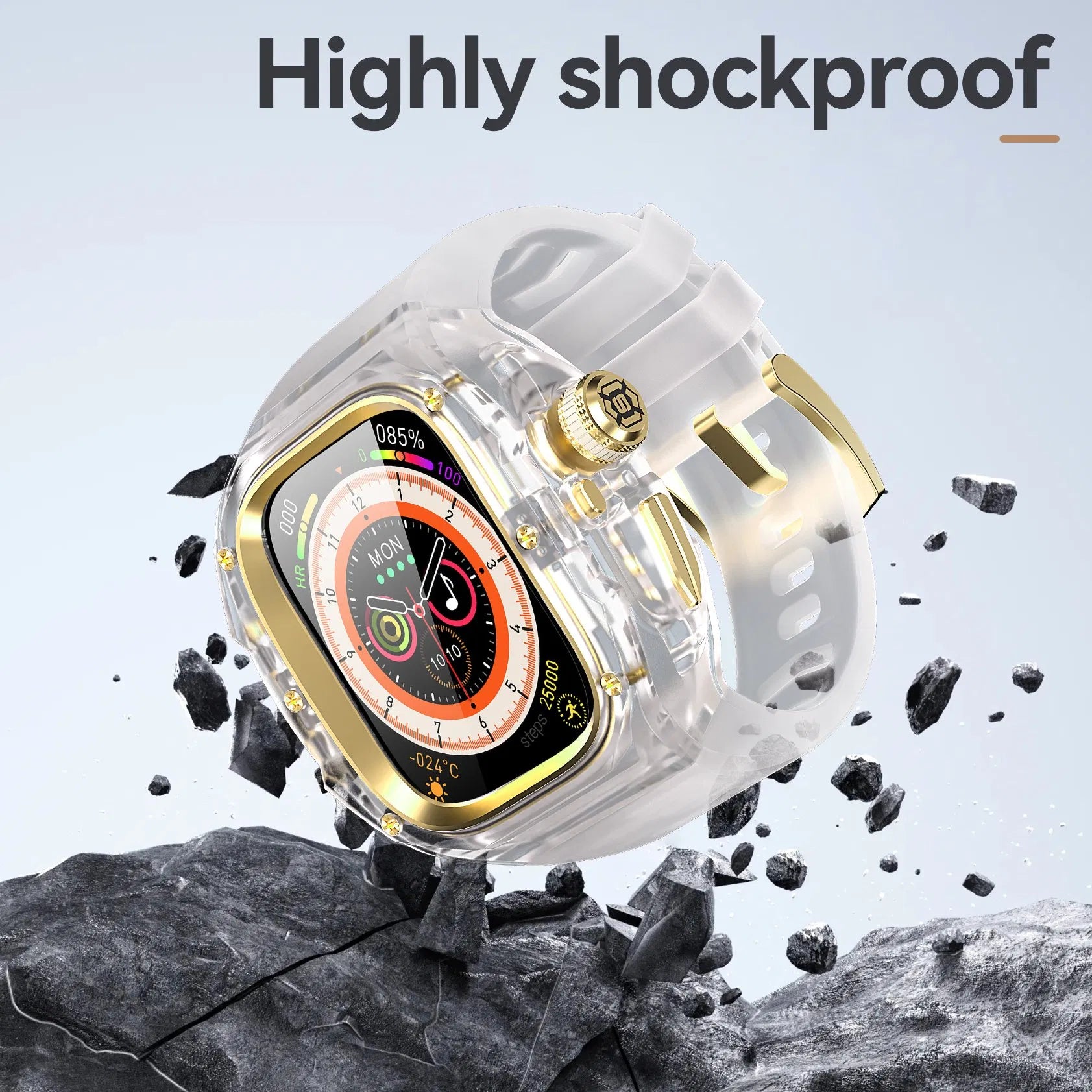 Rugged Case with Band for Apple Watch Ultra 49mm Protective Cover Bumper