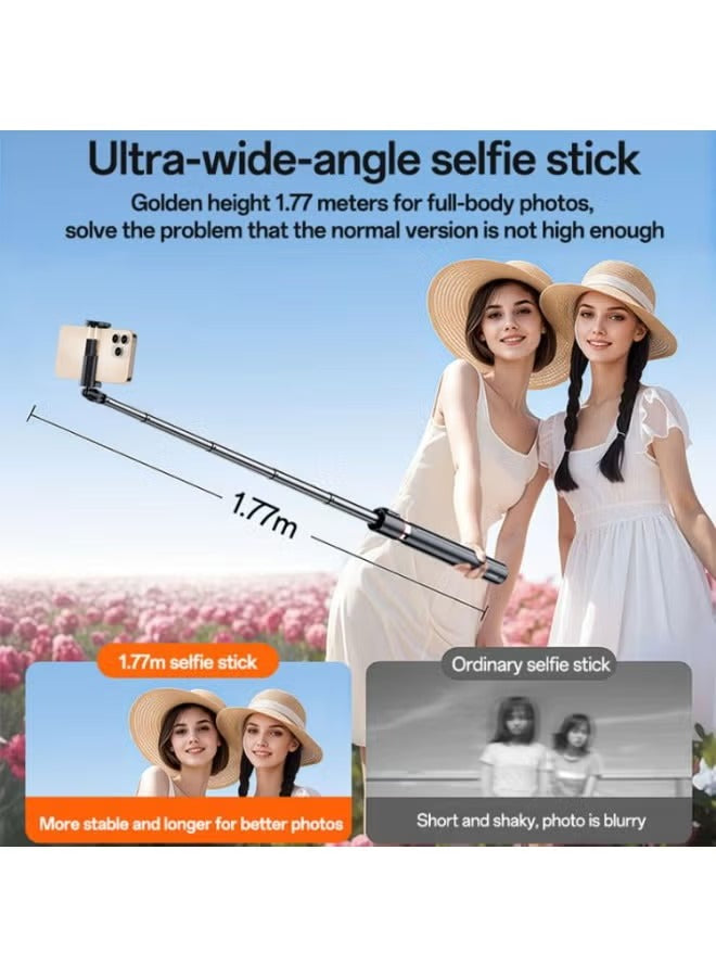 Yesido SF30 Selfie Stick with Jump Mechanism, Bluetooth 5.2 Magnetic Remote