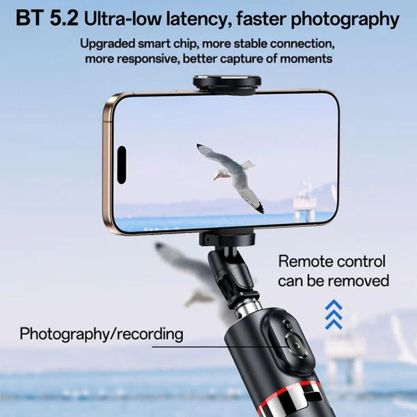 Yesido SF30 Selfie Stick with Jump Mechanism, Bluetooth 5.2 Magnetic Remote