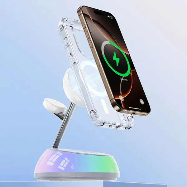 YESIDO DS31 3-in-1 Magnetic Wireless Charging Stand with RGB Light