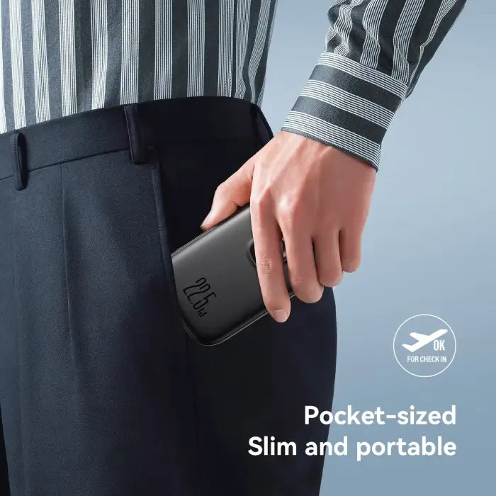 JOYROOM JR-PBF17 PD 22.5W Fast Charging 10000mAh High Capacity Power Bank with Type C Cable