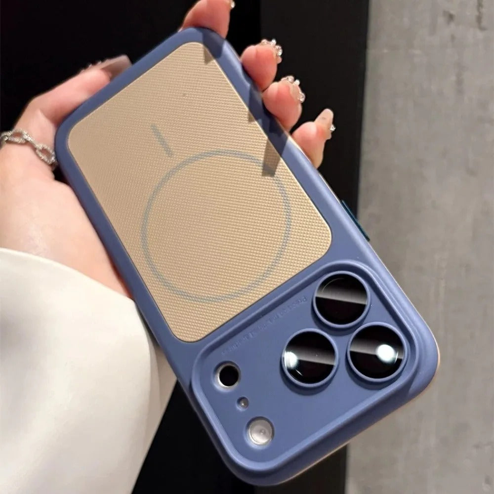 Luxury matte anti-slip magnetic dot pattern cover compatible with MagSafe