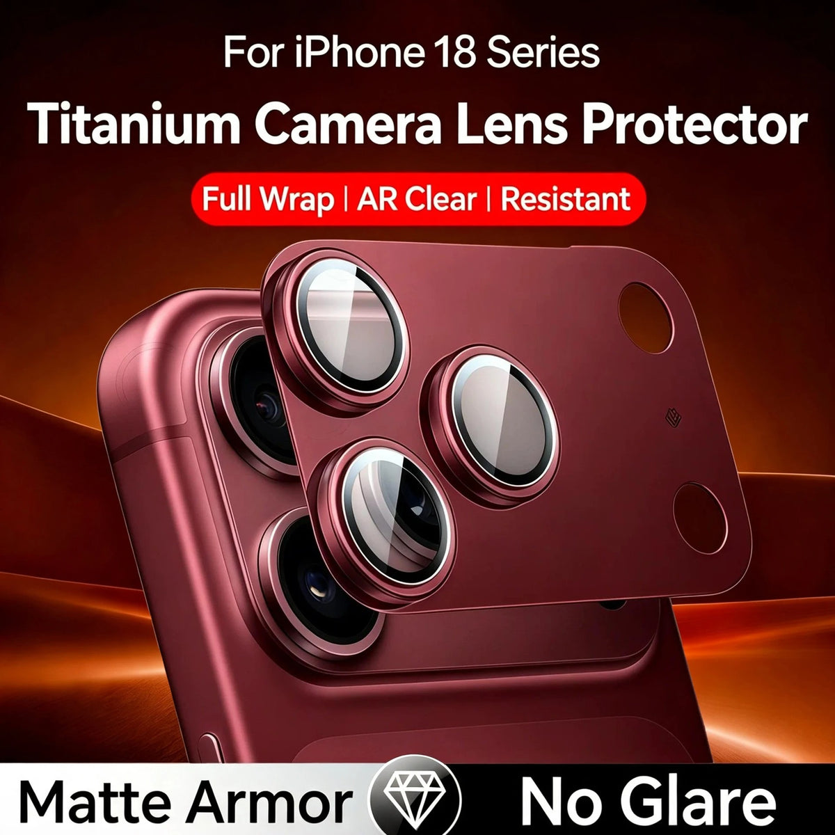 ZKLC Armored Lens Protection Glass for iPhone 18 Pro Max