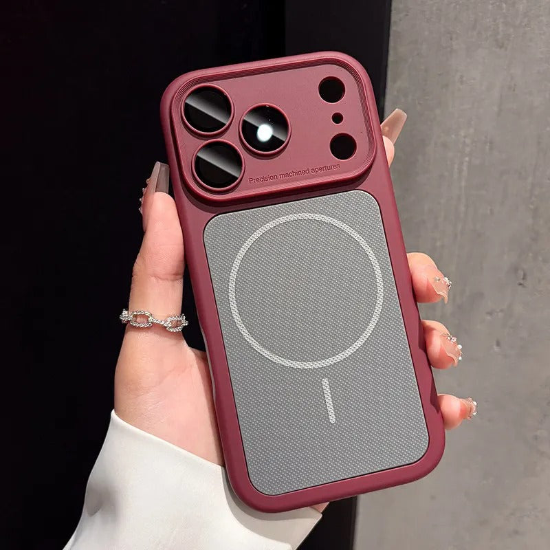 Luxury matte anti-slip magnetic dot pattern cover compatible with MagSafe
