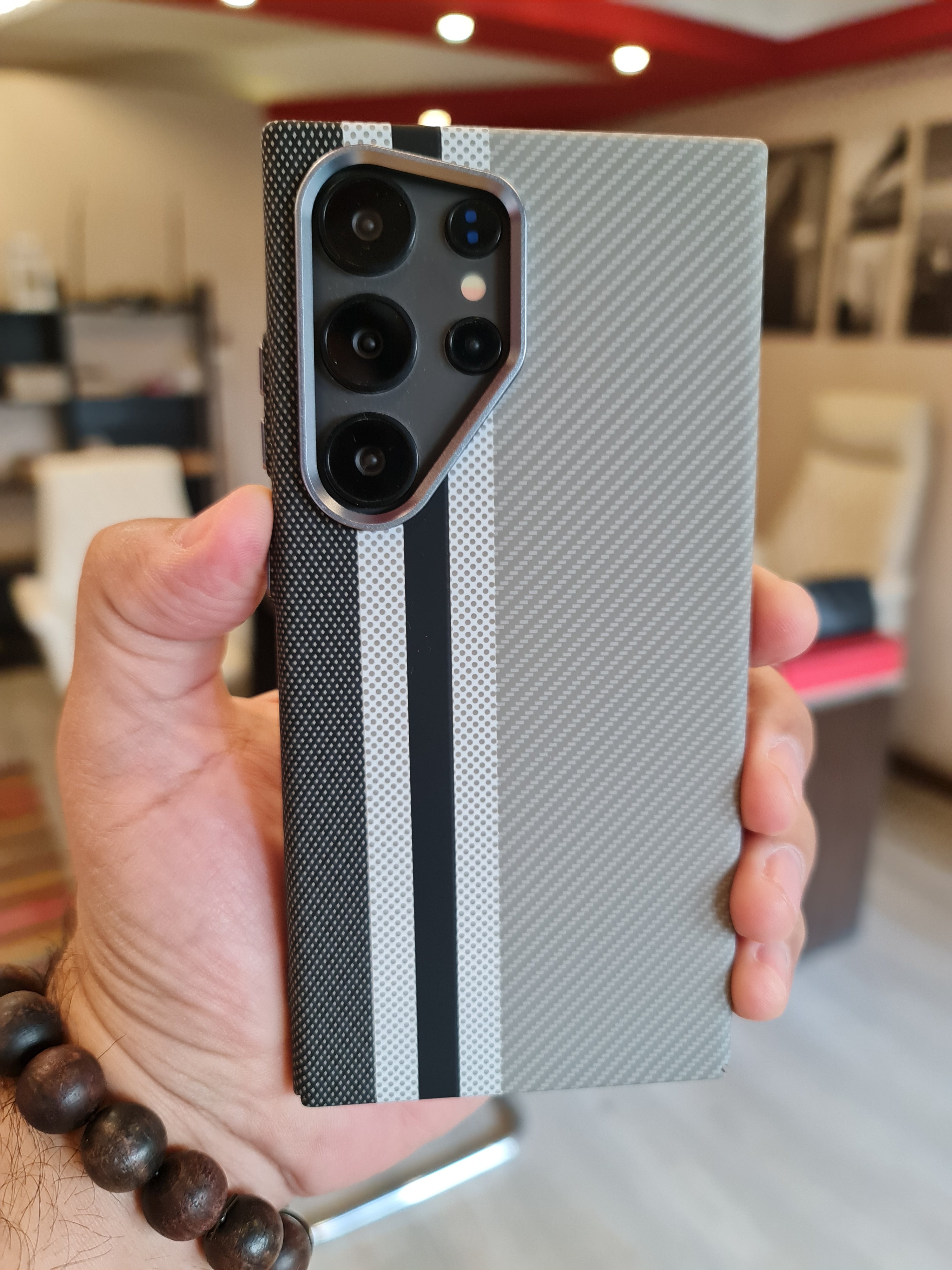 Carbon Fiber Texture Magsafe Phone Case For Samsung