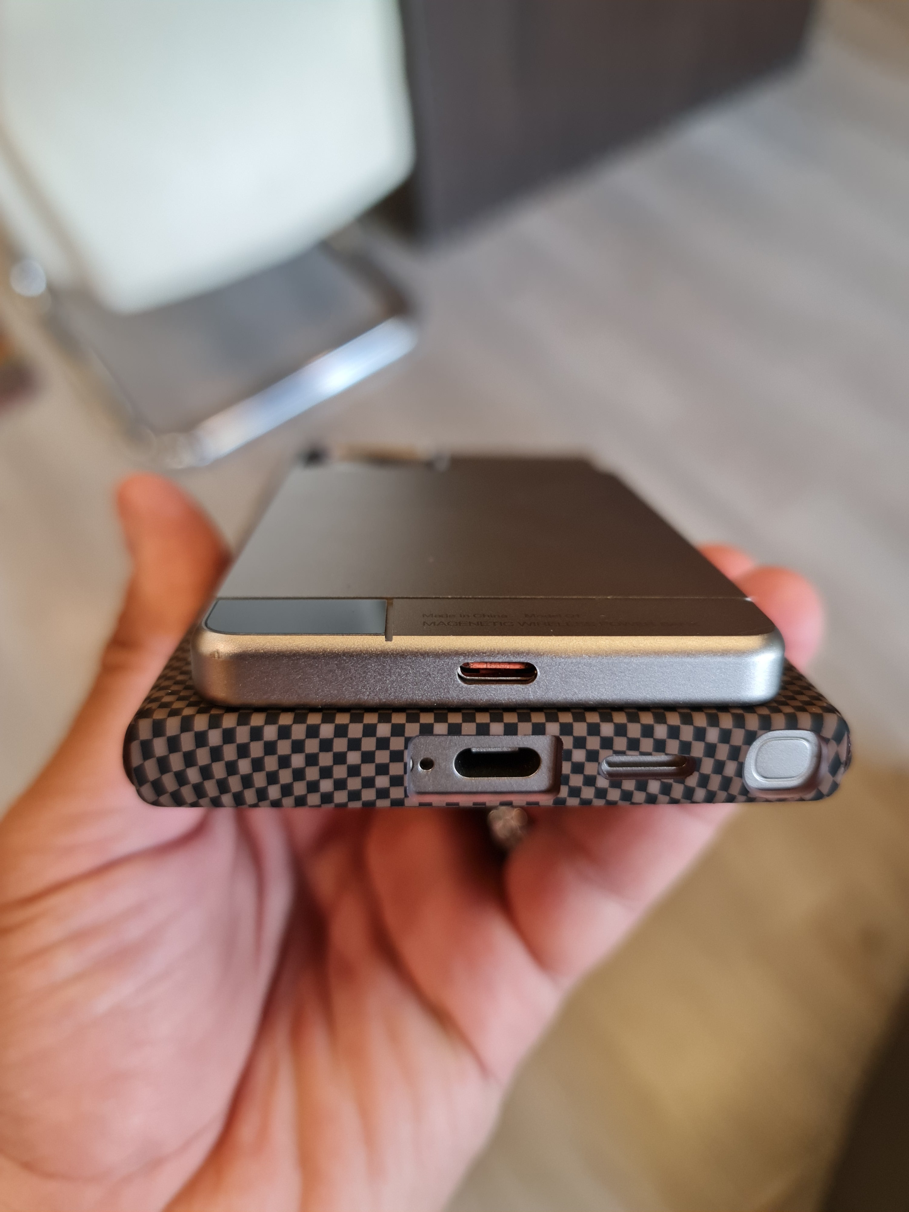 Carbon Fiber Texture Magsafe Phone Case For Samsung