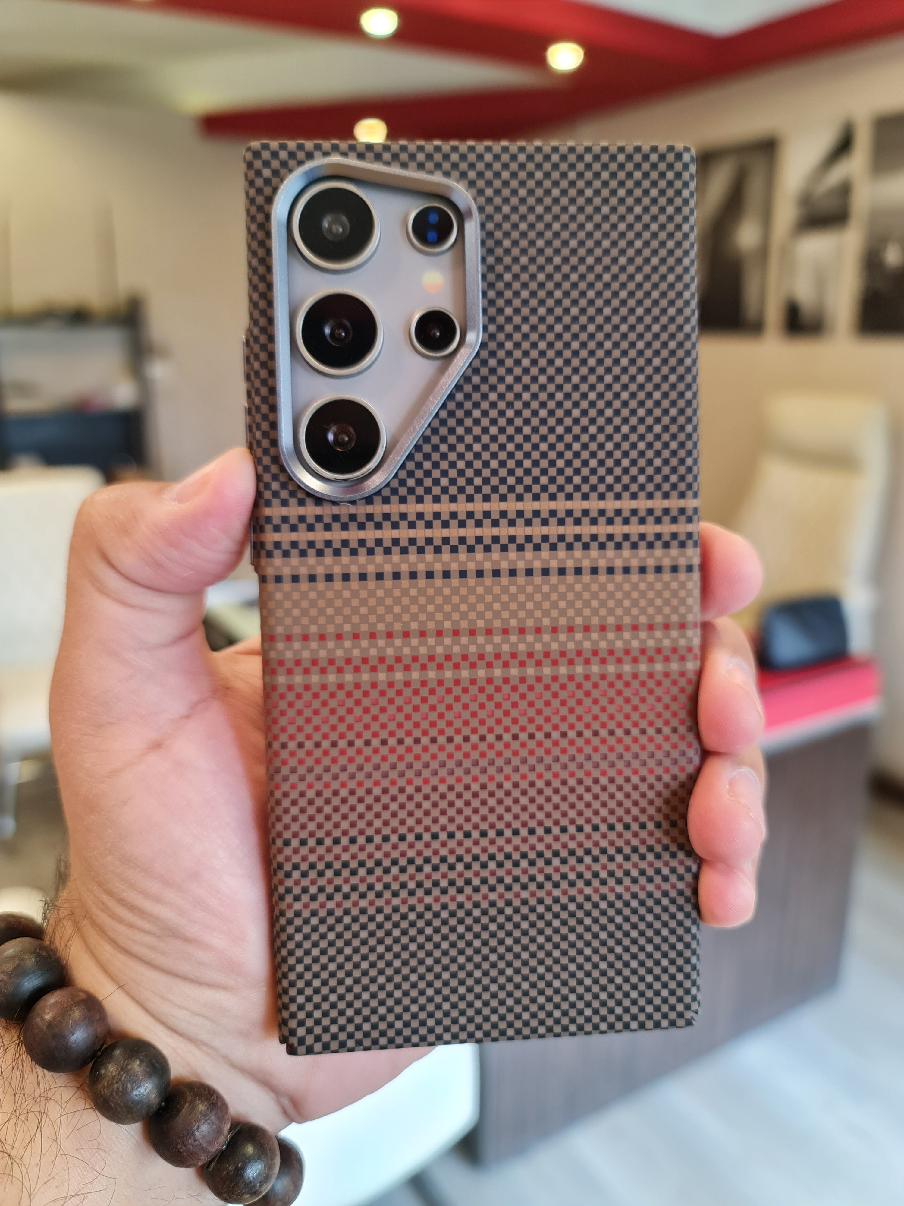 Carbon Fiber Texture Magsafe Phone Case For Samsung