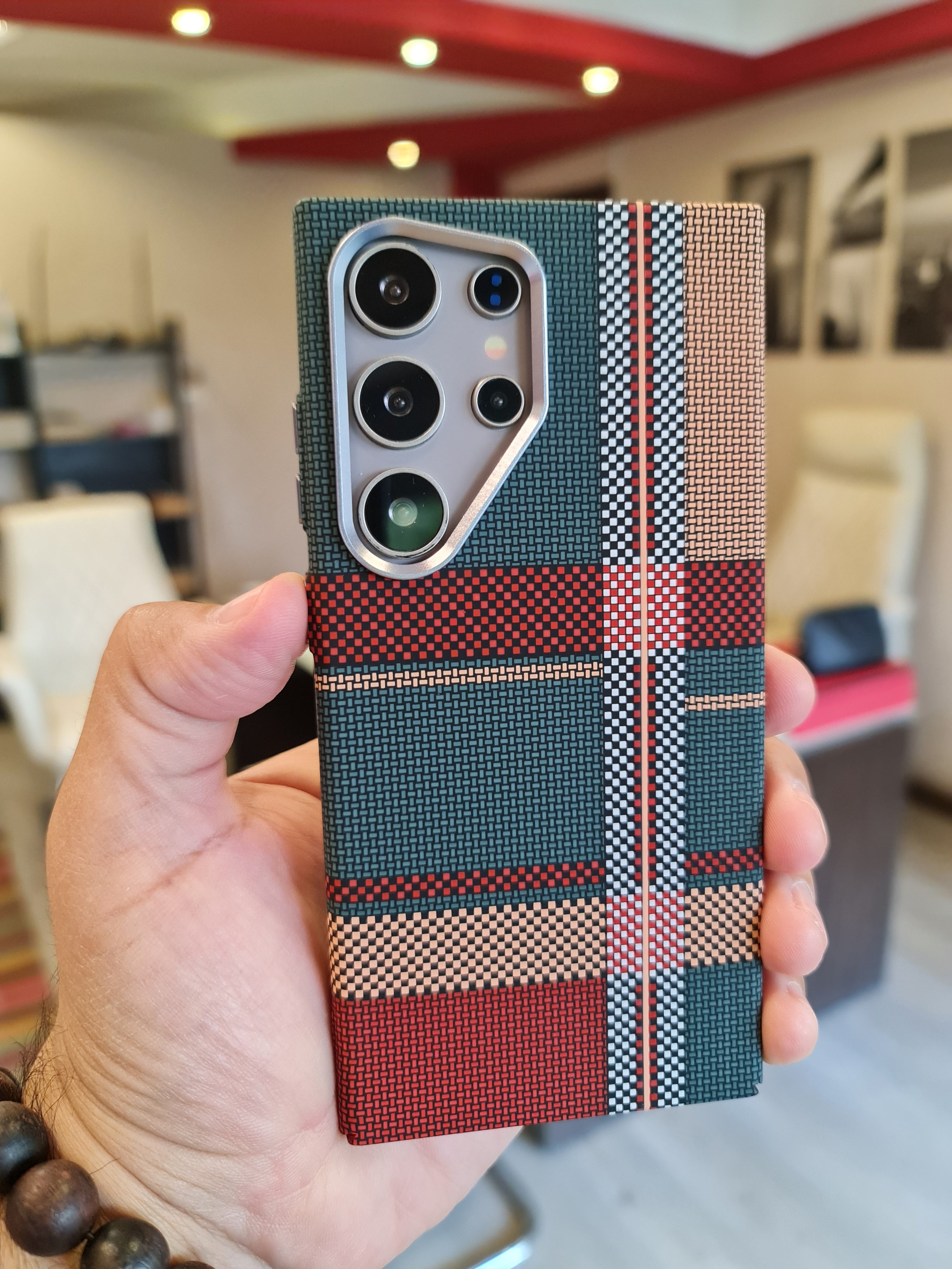 Carbon Fiber Texture Magsafe Phone Case For Samsung