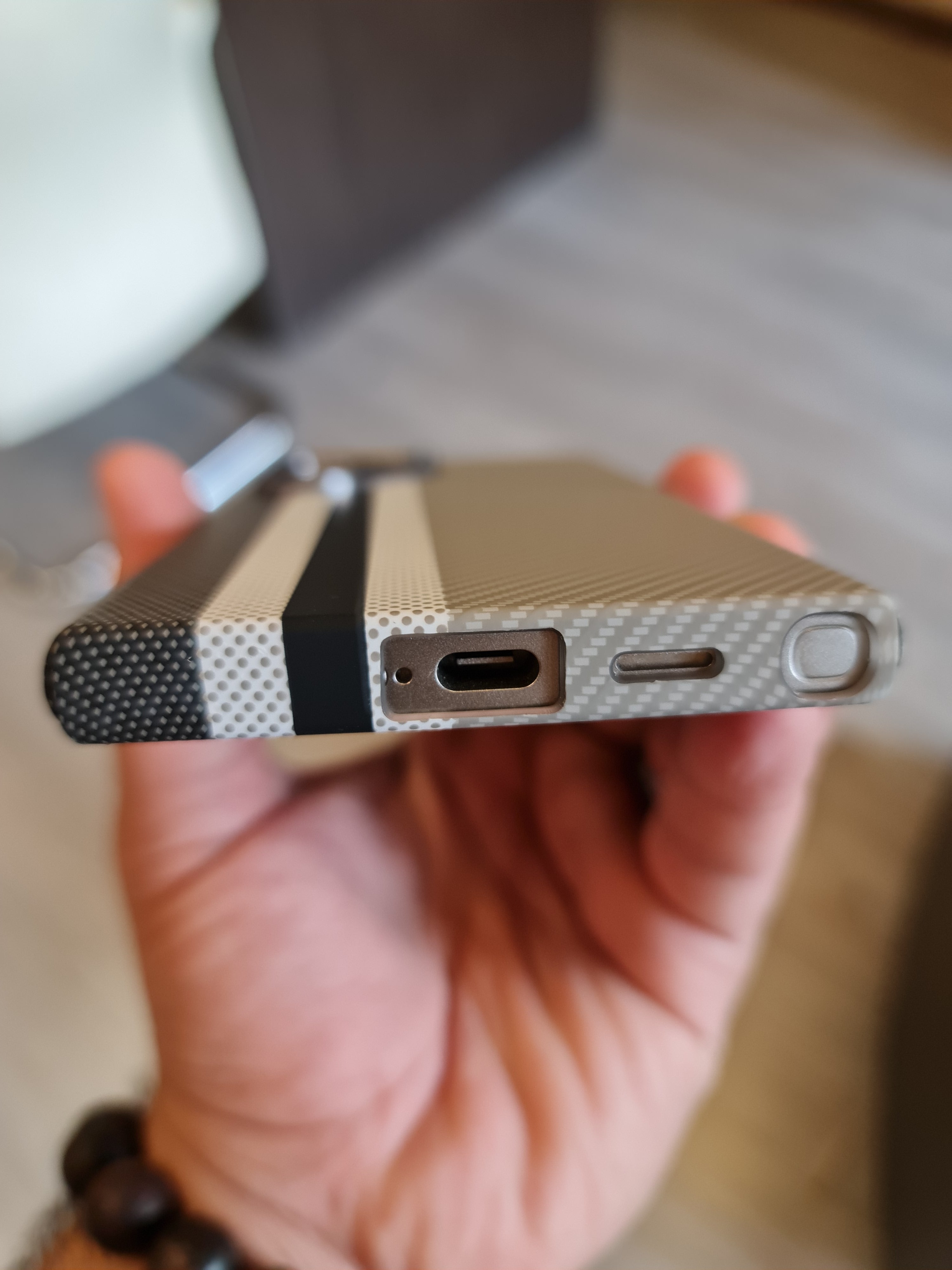 Carbon Fiber Texture Magsafe Phone Case For Samsung