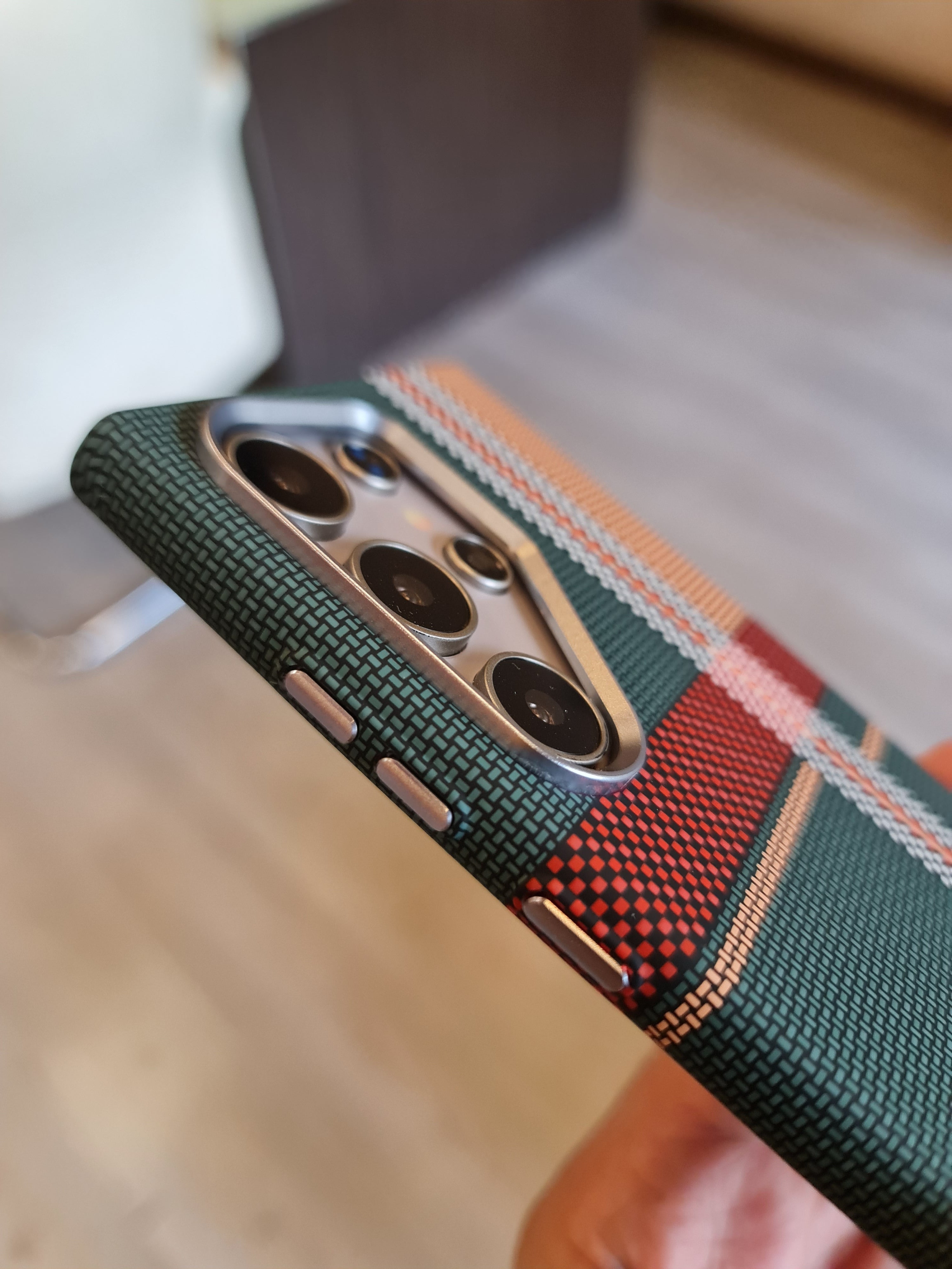 Carbon Fiber Texture Magsafe Phone Case For Samsung