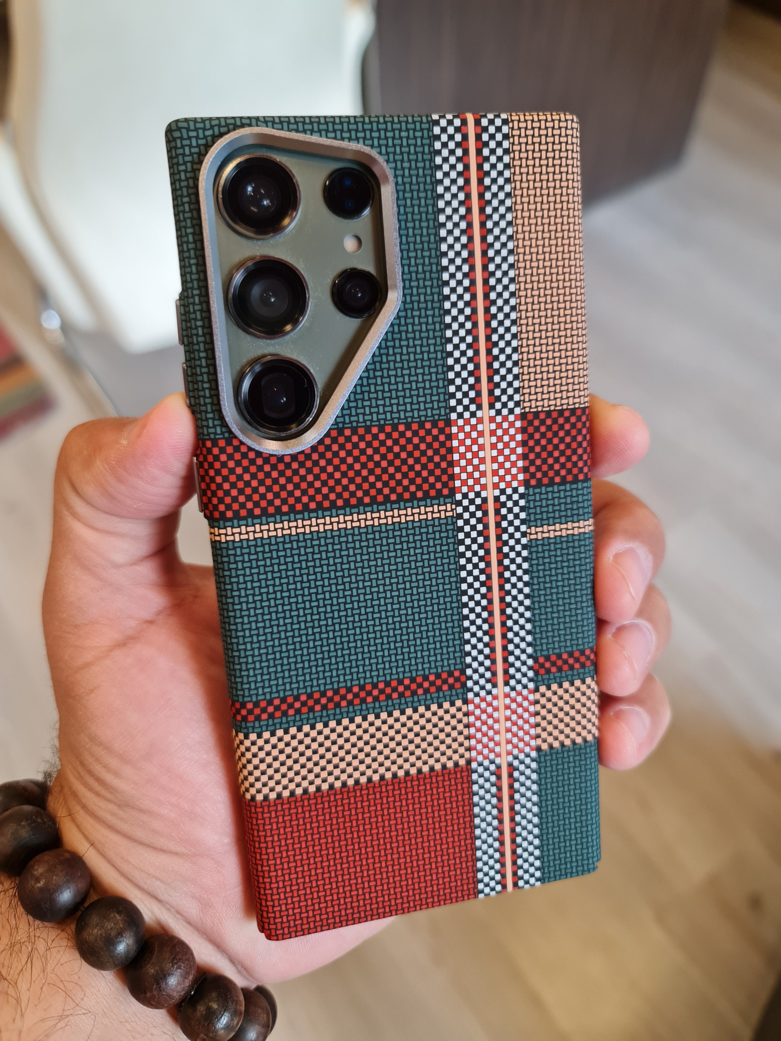 Carbon Fiber Texture Magsafe Phone Case For Samsung