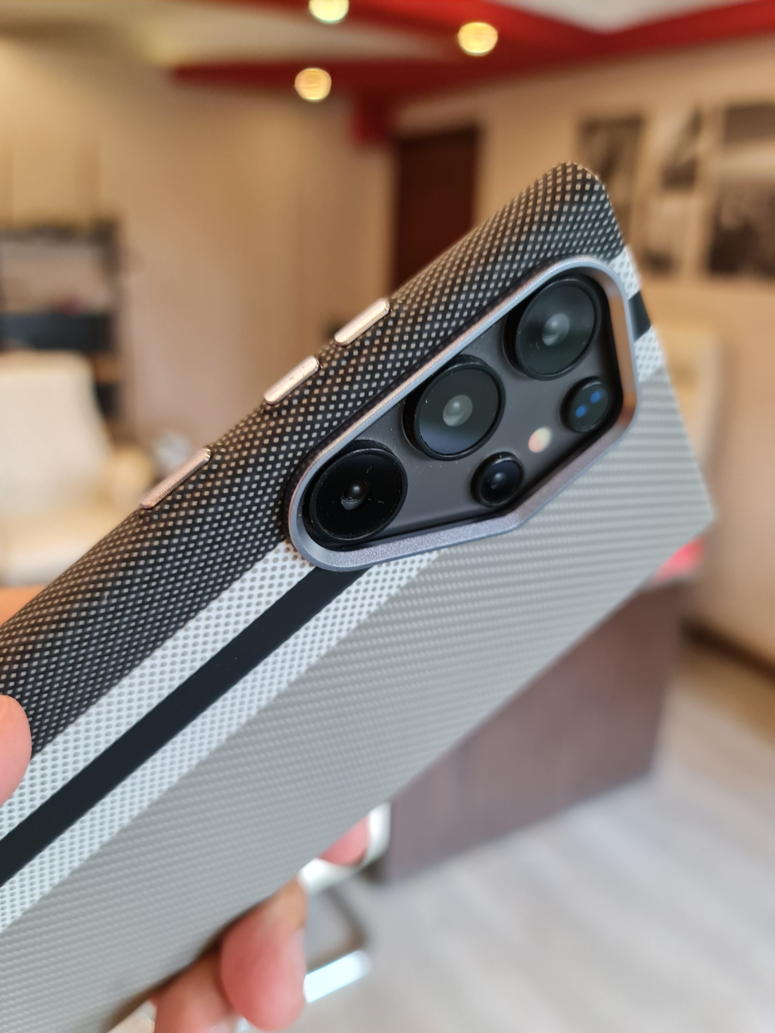 Carbon Fiber Texture Magsafe Phone Case For Samsung