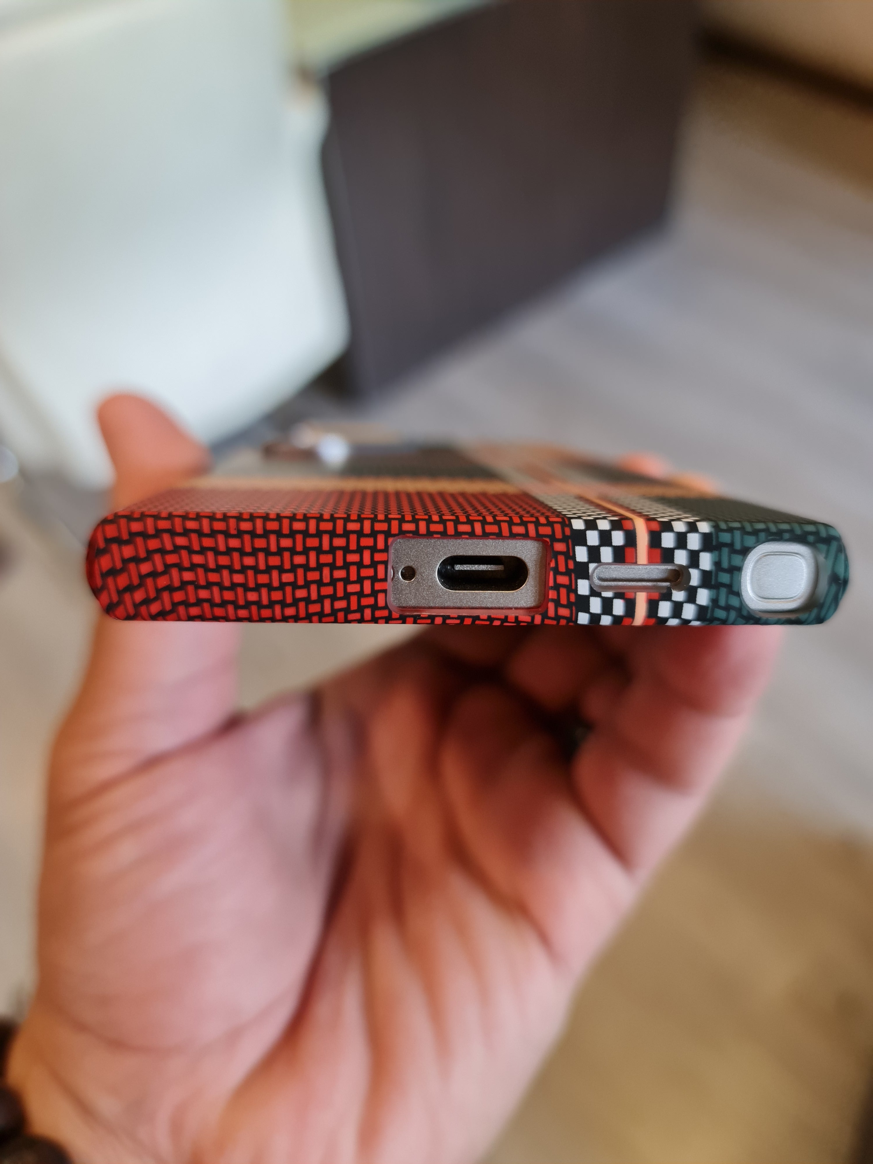 Carbon Fiber Texture Magsafe Phone Case For Samsung