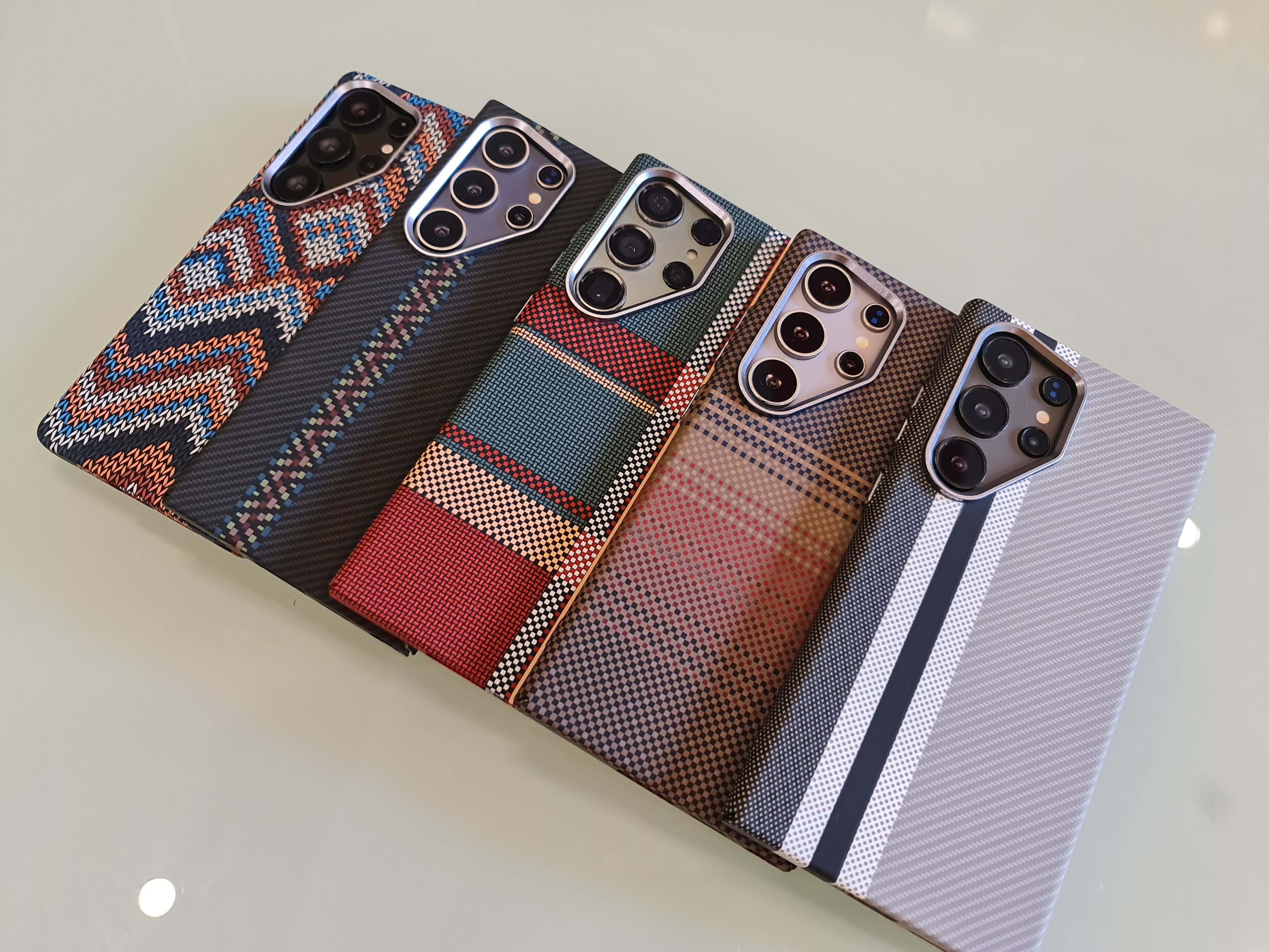 Carbon Fiber Texture Magsafe Phone Case For Samsung