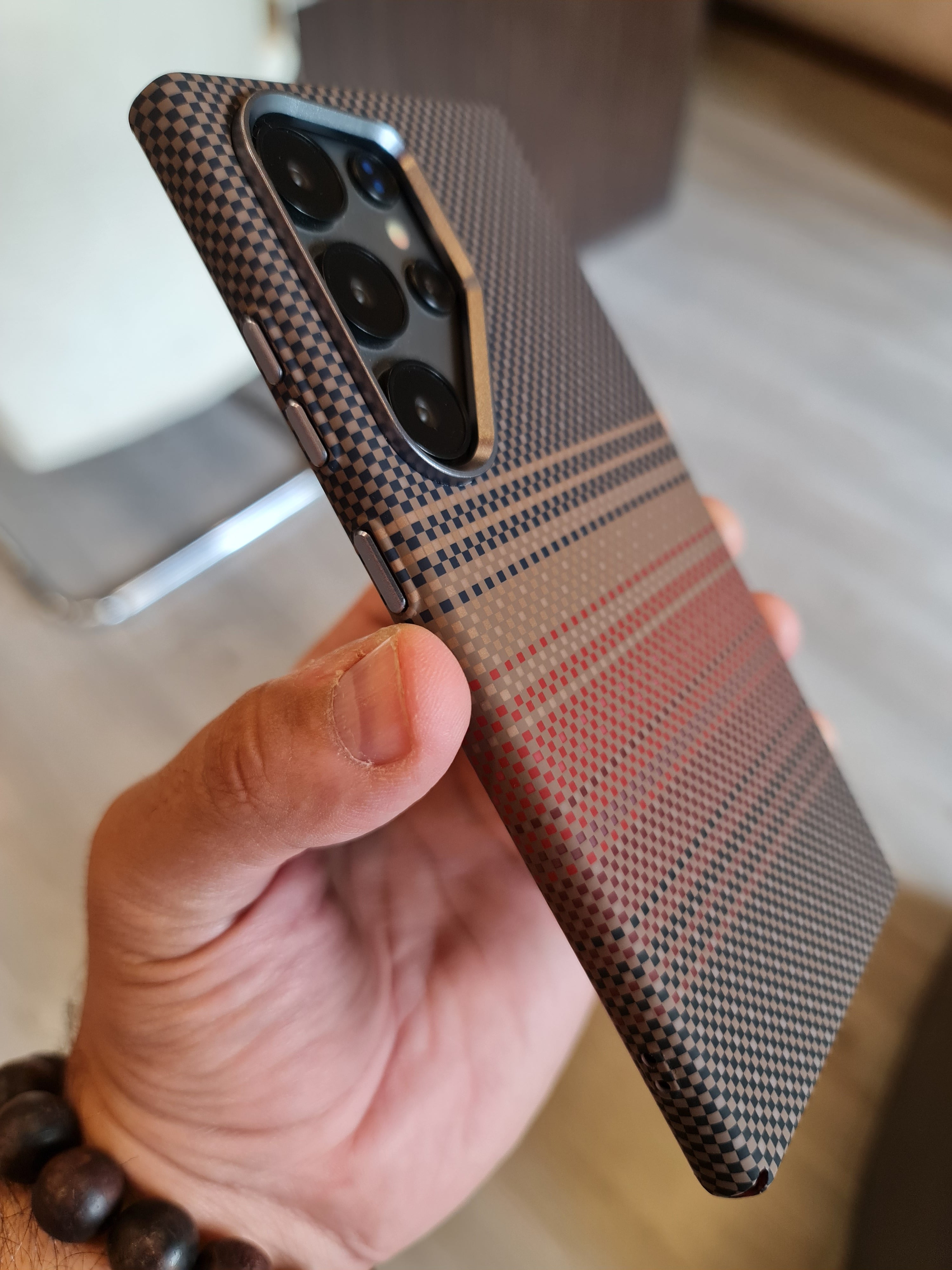 Carbon Fiber Texture Magsafe Phone Case For Samsung