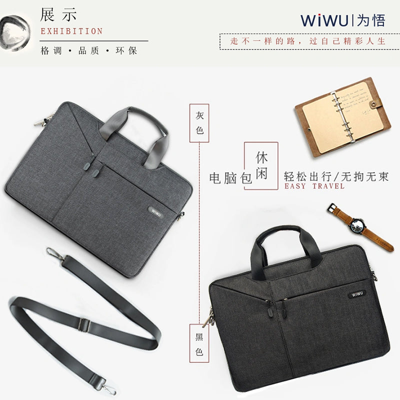 WiWU Eco friendly Polyster with faux fur Lining Laptop Handbag for Macbook Air