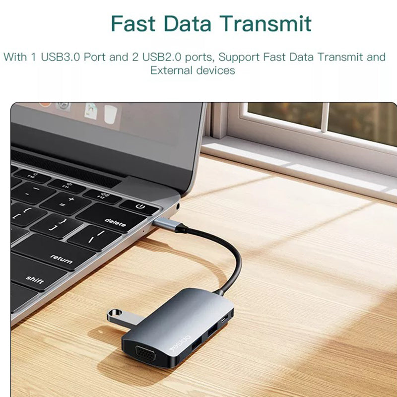 Yesido HB16 7-In-1 Multifunction Type-C Docking Station