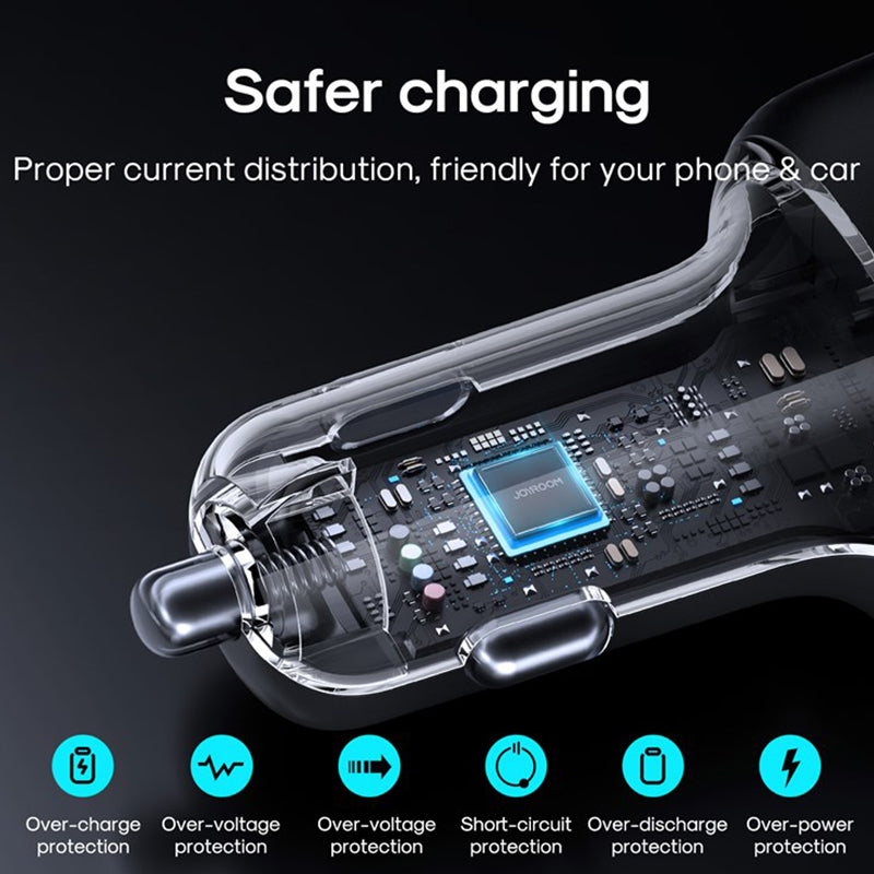 JOYROOM JR-CL09 45W 4-port Car Charger-Black