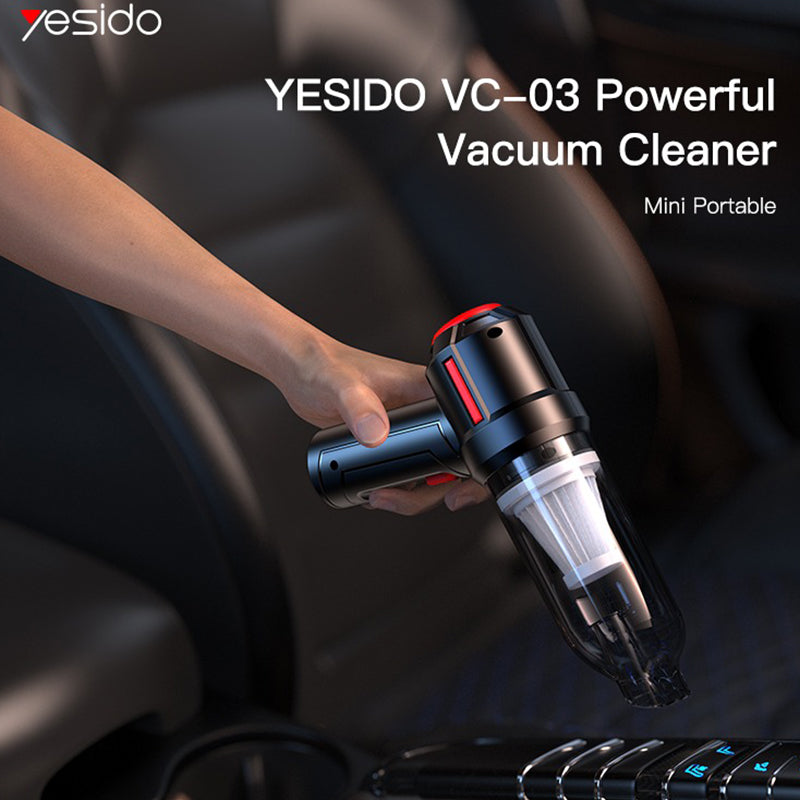 Yesido VC03 Mini Vacuum Cleaner Cordless Handheld Portable Home Car Office High Power 4500Pa Cleaning Tool