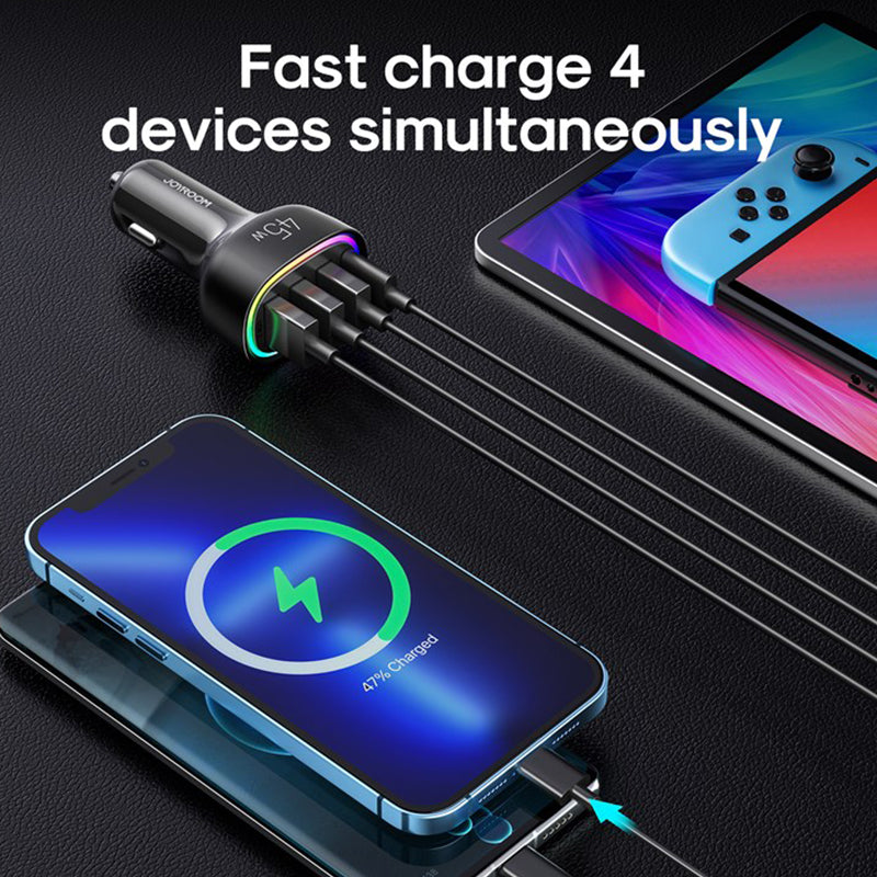 JOYROOM JR-CL09 45W 4-port Car Charger-Black