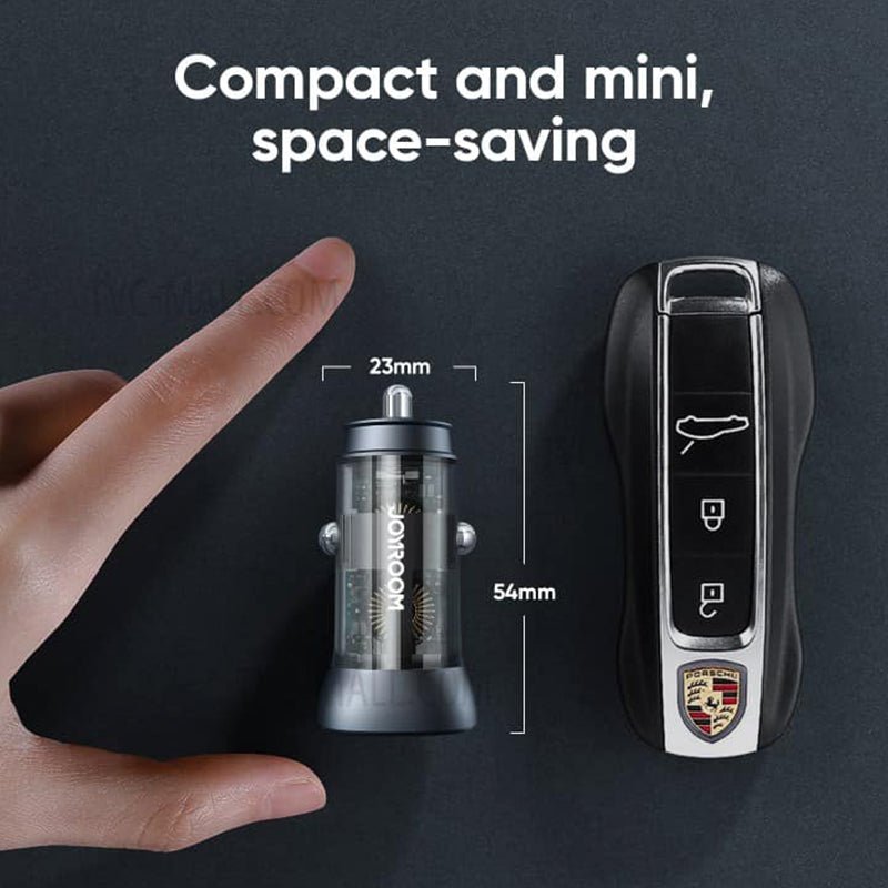 M C-A42 Charger For Car 38w Mini Qc3.0 Fast Smart Pd Car Charger