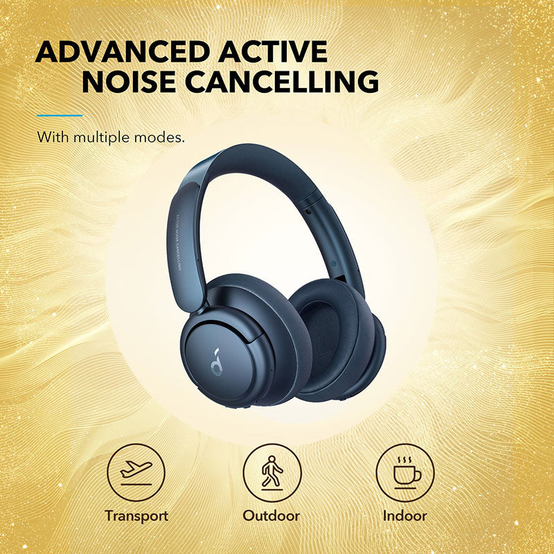 Soundcore by Anker Life Q35 Multi Mode Active Noise Cancelling Headphones – Obsidian Blue