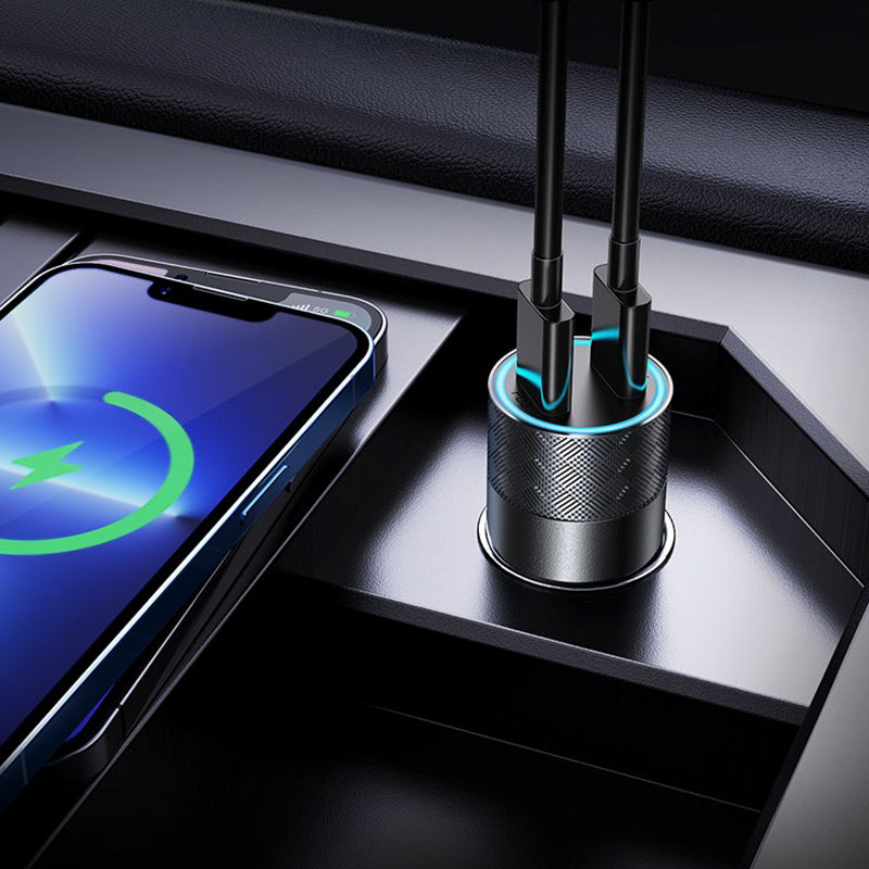 JR-CL13 50W Dual-port PD Car Charger-Gray