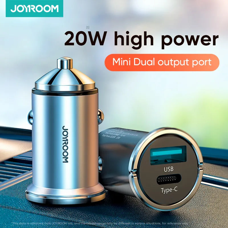 Joyroom C-A45 USB+Type-C with Dual-Port and Ring-Pull (PD+QC3.0) 20W
