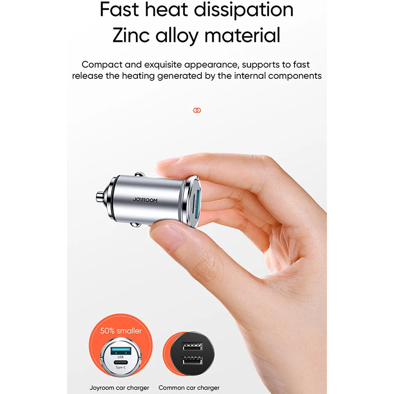 Joyroom C-A45 USB+Type-C with Dual-Port and Ring-Pull (PD+QC3.0) 20W