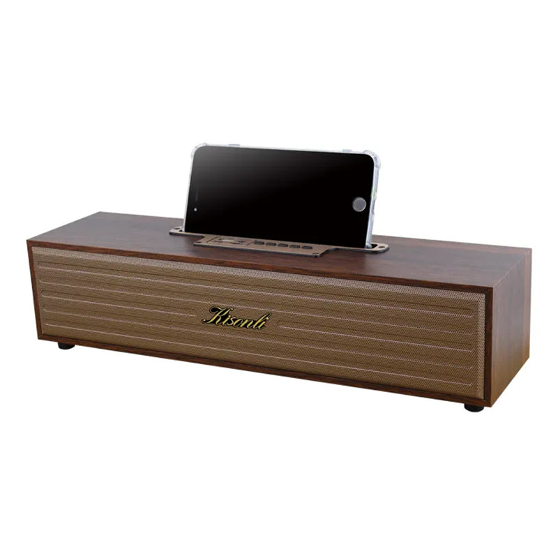 Kisonli G11A custom logo personalized wooden 10w blue tooth speaker with am fm radio