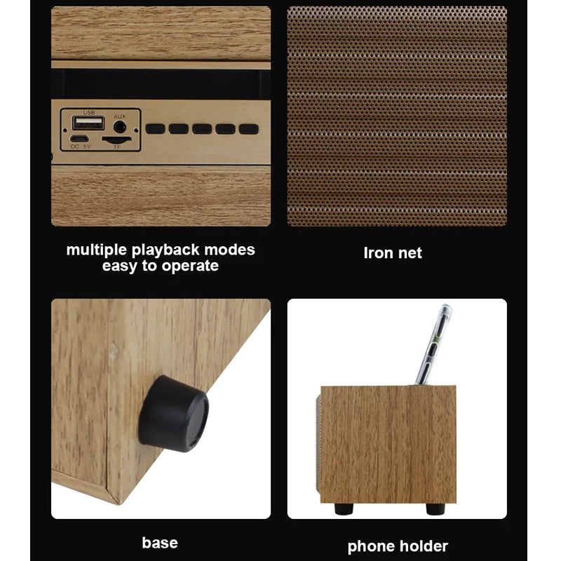 Kisonli G11A custom logo personalized wooden 10w blue tooth speaker with am fm radio