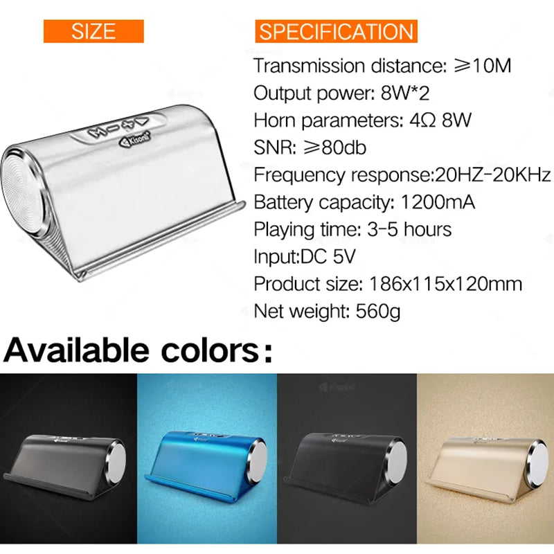 Kisonli KS-1981 Wireless BT Speaker With Phone holder
