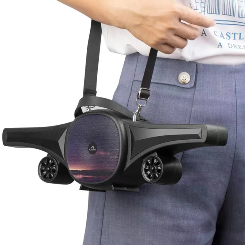 Kisonli SC-21 solar power bank speaker loud outdoor new airplane model with big sounds