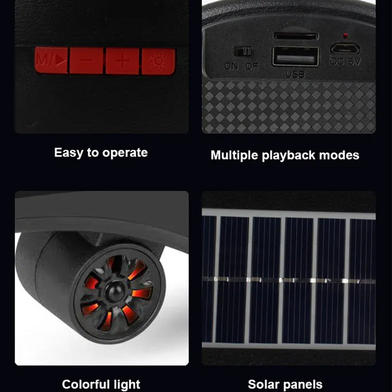 Kisonli SC-21 solar power bank speaker loud outdoor new airplane model with big sounds