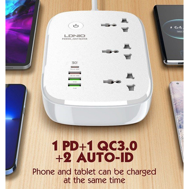 LDNIO SCW3451 3 AC Outlets Wi-Fi Smart Power Strip