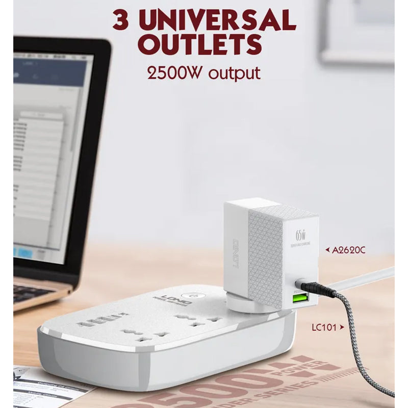 LDNIO SCW3451 3 AC Outlets Wi-Fi Smart Power Strip