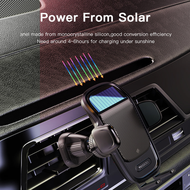 Yesido C164 Solar Panel Phone Car Holder