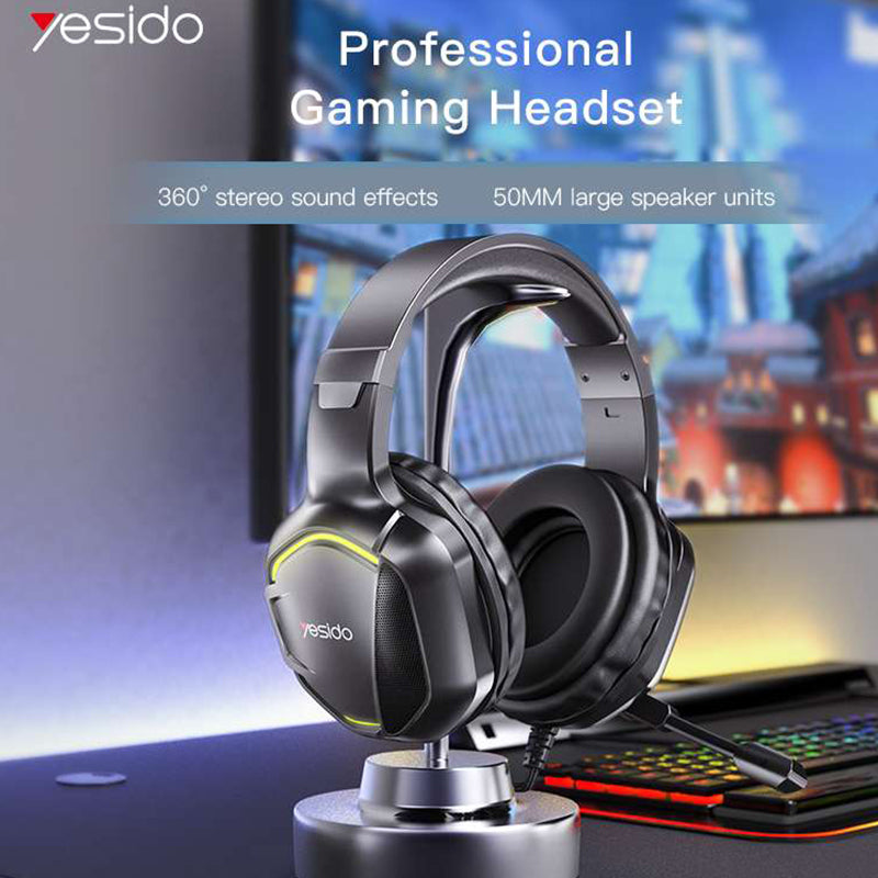 YESIDO EK01 Stereo Sound Gaming Headset Headphone with Microphone and LED Light Design