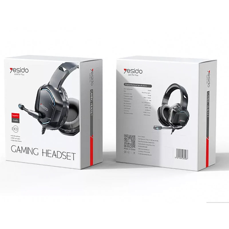 YESIDO EK01 Stereo Sound Gaming Headset Headphone with Microphone and LED Light Design