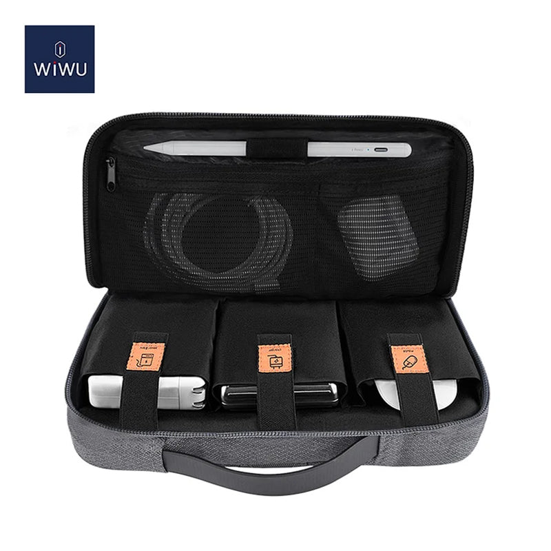 WiWU Alpha Double Layer Sleeve Waterproof Faux Fur Lining Computer Compartment Handbag