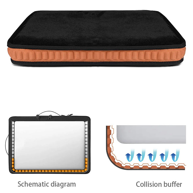 WiWU Alpha Double Layer Sleeve Waterproof Faux Fur Lining Computer Compartment Handbag