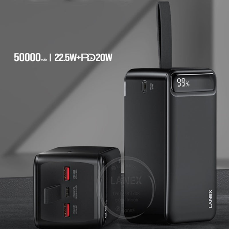 LANEX Lp22 Abs Power Bank 22.5w 50000mah