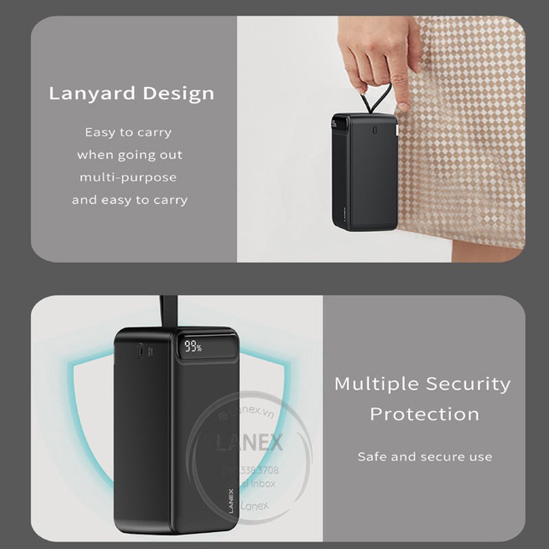 LANEX Lp22 Abs Power Bank 22.5w 50000mah