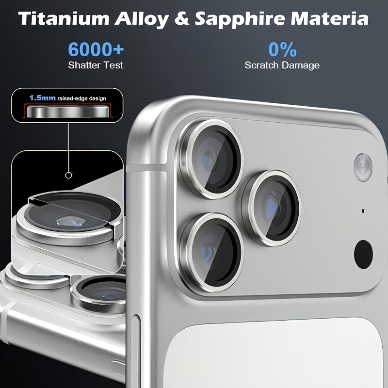 ZKLC Titanium Alloy Frosted Lens Glass camera lens protector for iPhone 18 Pro/iPhone 18 Pro Max Max