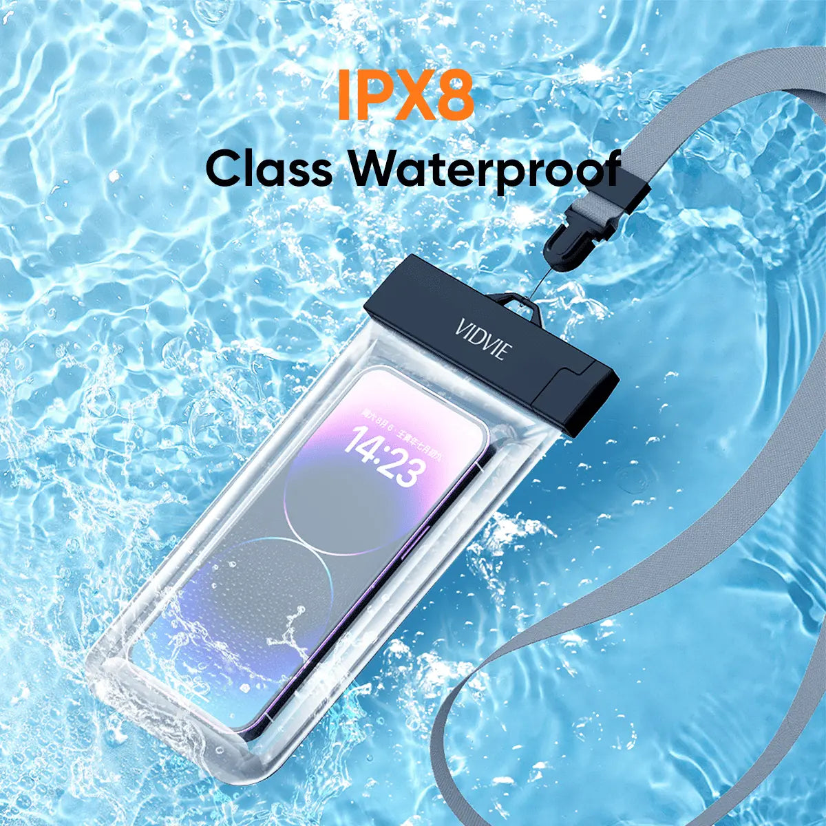 VIDVIE Waterproof Phone Pouch 30m Underwater Protection WB01