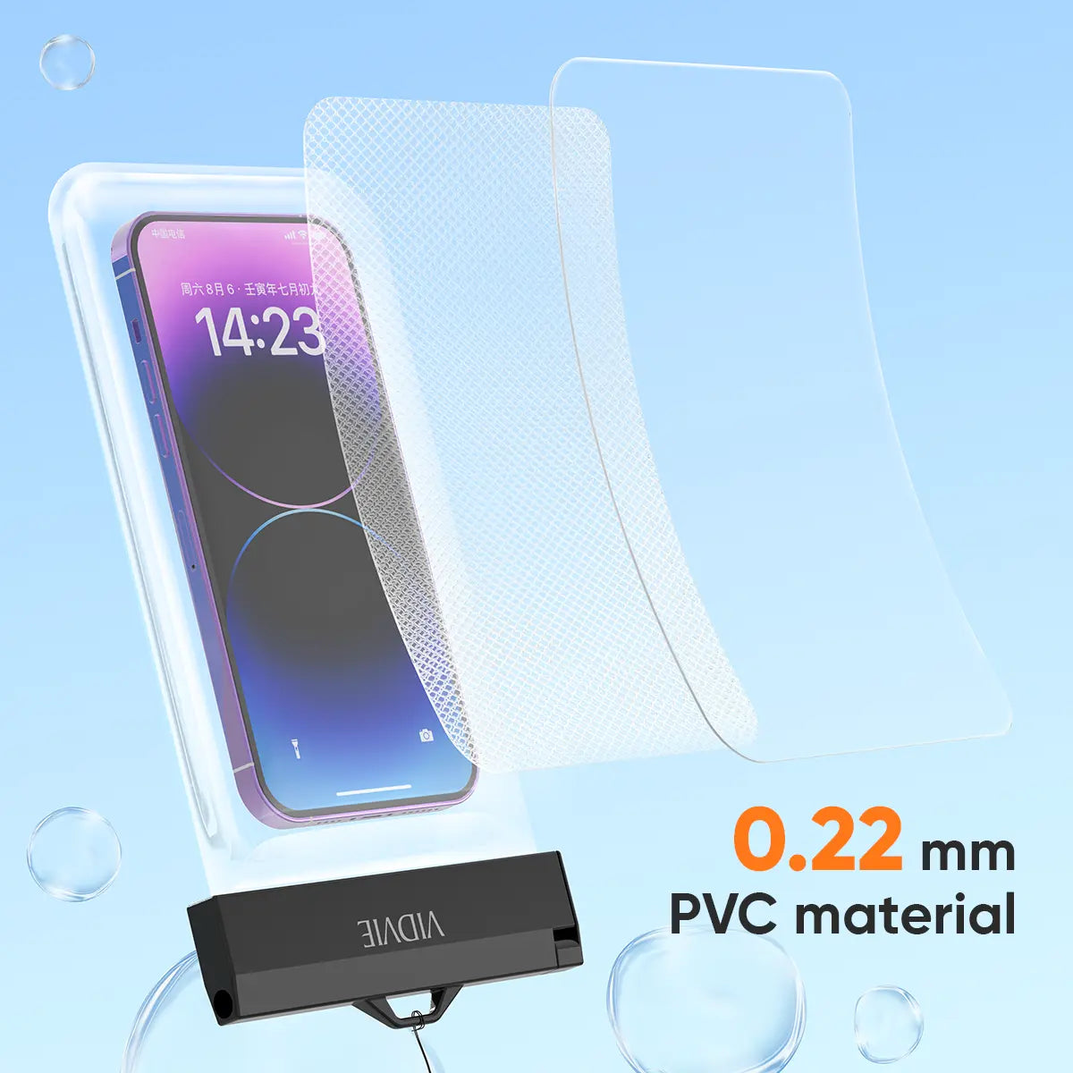 VIDVIE Waterproof Phone Pouch 30m Underwater Protection WB01